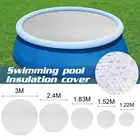 Круглая солнечная крышка для бассейна, покрытие с УФ-защитой водонепроницаемые внешние горячие ванны, тепловая пленка, аксессуары для бассейна