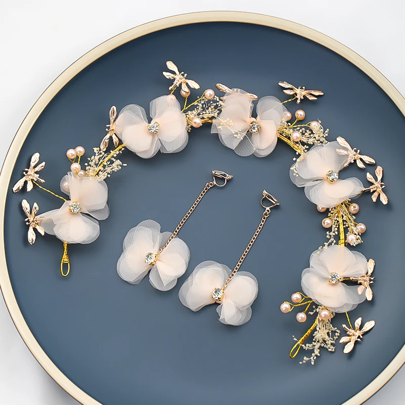 Украшение для волос с листьями и кристаллами свадебный головной убор в западном