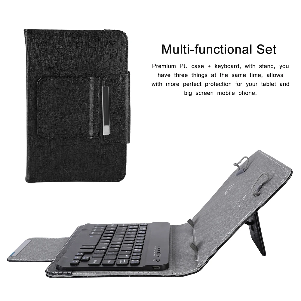 

7''-7.9'' Tablet Universal PU Protective Case + Bluetooth Keyboard
