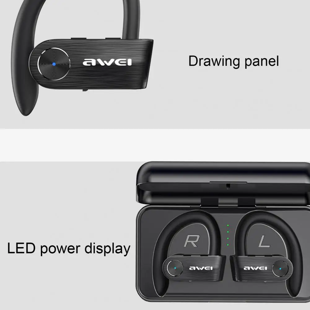 

AWEI T22 TWS Headphones True Wireless Earphones Sport Bluetooth Earbuds IPX4 Waterproof Headset With Charging Case