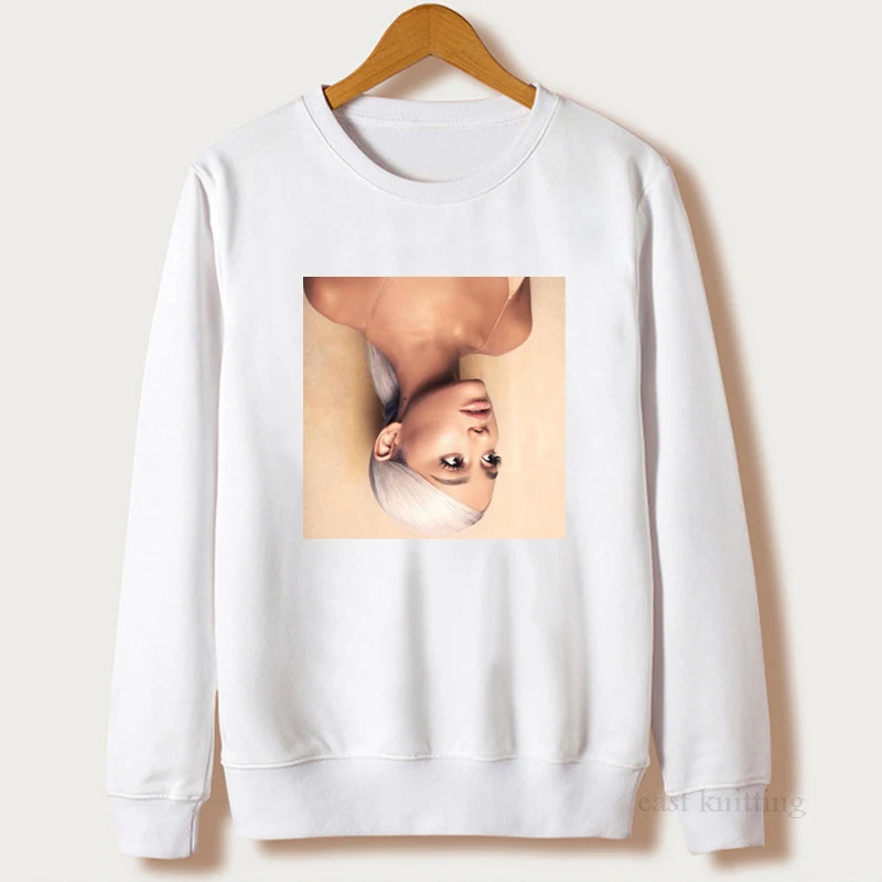 Женские модные толстовки Kawaii Ariana Grande с принтом, толстовка с длинным рукавом, женская/мужская одежда,, повседневные топы
