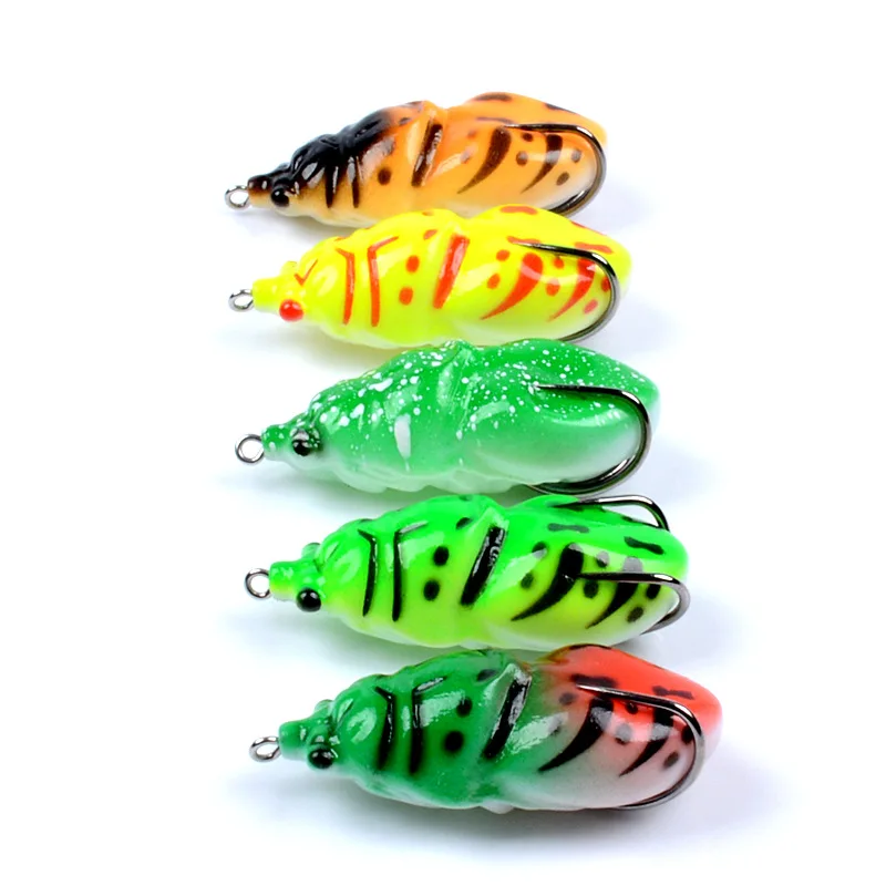

Luya bait thunder frog soft bait 6.3cm/13.1g bionic bait false bait black fish Pike fishing lure set fishing lures