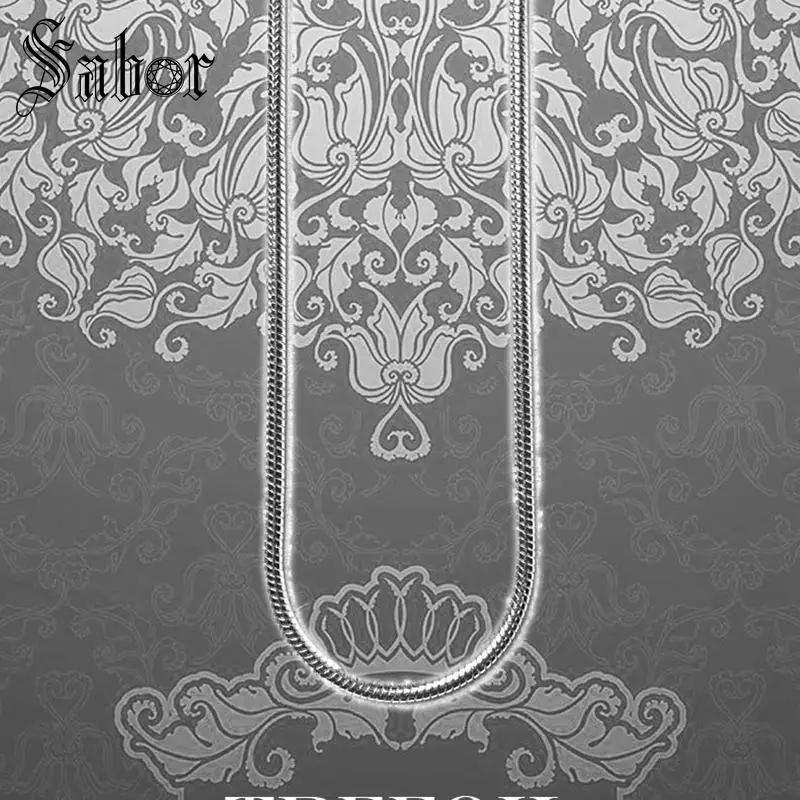 Ожерелье из змеиной цепи 2 мм Новая Модная бижутерия аксессуары для мужчин и