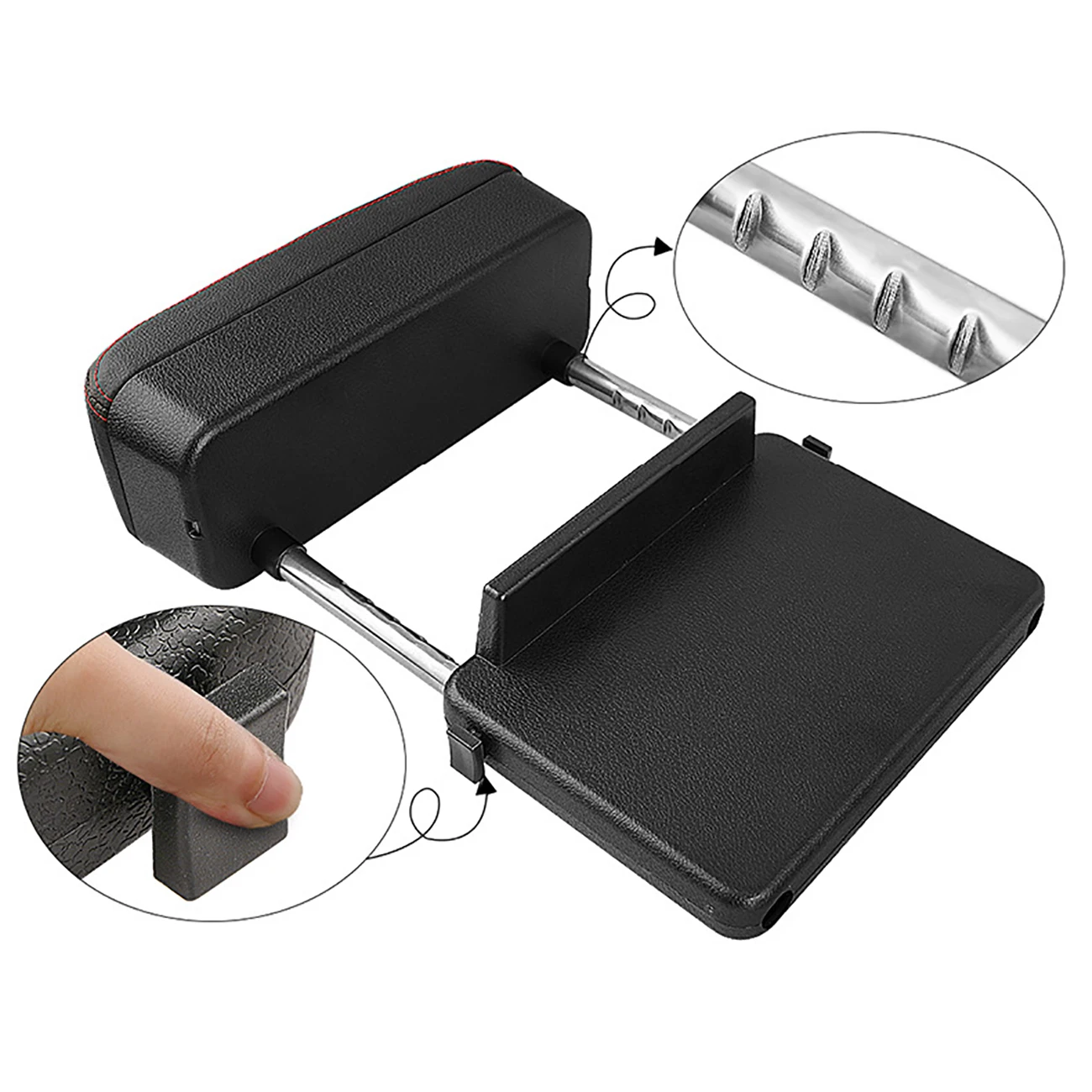 Купить Универсальный автомобильный подлокотник, регулируемая локоть, центральная консоль, органайзер для зазора в сиденье автомобиля, беспроводн...