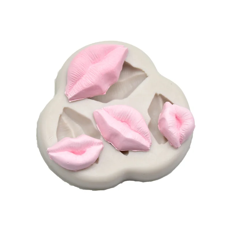 

1pc DIY Big Red Lips Love Your Lips Silicone 3d Mouth Baking Fondant Silicone Mold Kitchen Baking Accessories