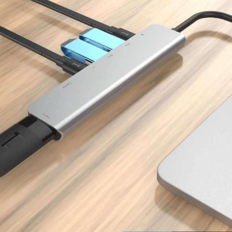 7 в 1 USB C док станция с разъемом типа 4K HDMI/SD/TF PD зарядка концентратор кард ридер