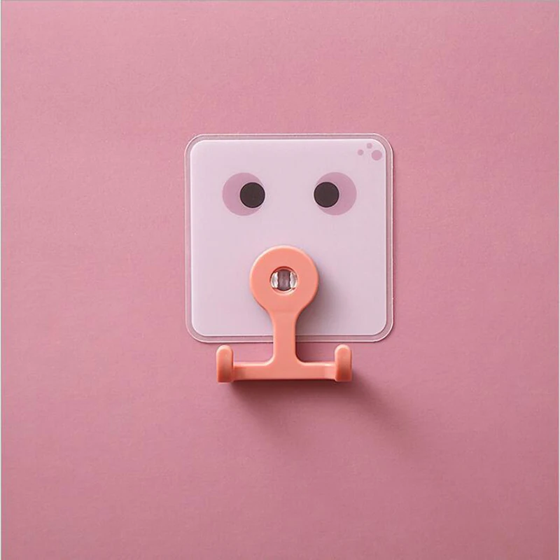 

1pcs Hooks Wall Mounted Cute Suction Cup Hooks Self Adhesive Strong Kitchen Bathroom Storage Kitchen Storage Rack
