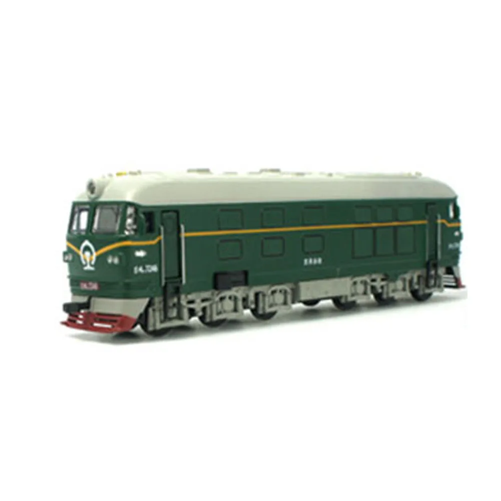 Ретро литье под давлением Dongfeng Паровозик ПОЕЗД тянет назад модель с светодиодный