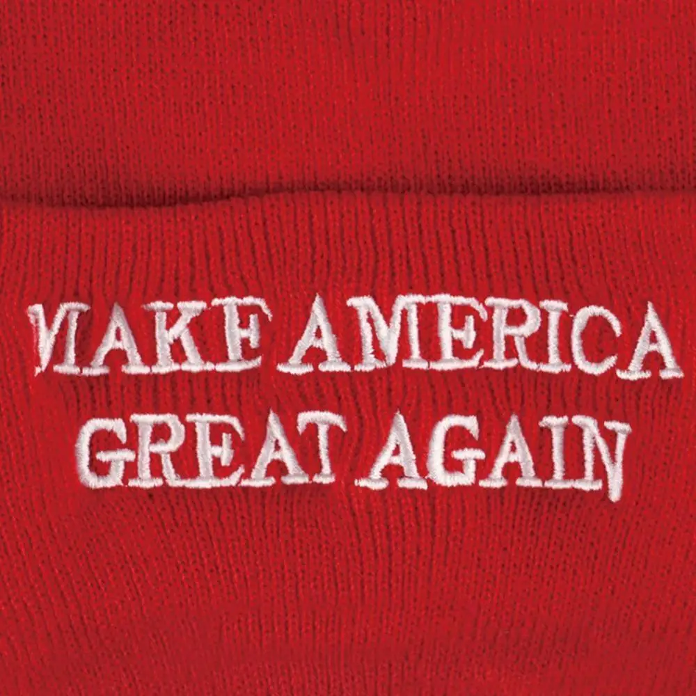 Trump 2020 вышитые шляпы президента Make America Great Again Хлопковые вязаные шапки черные