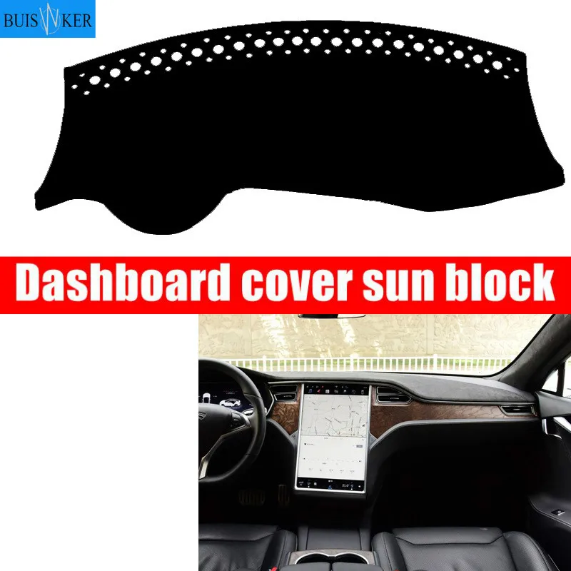 

A Little Change Car dashboard cover Mats Avoid light pad Instrument platform desk Carpets For Tesla MODEL S X