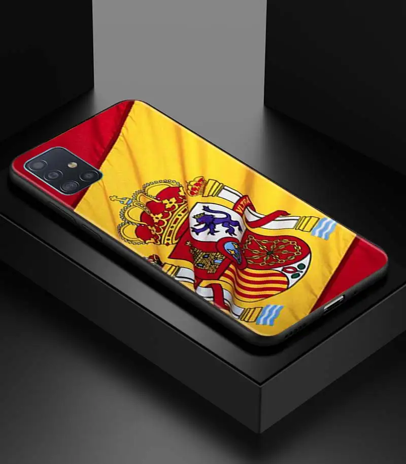 

Spanish Spain Flag Phone Case for Samsung Galaxy A51 A50 A71 A21s A70 A30 A31 A41 A11 A91 A01 A51 A71 A42 5G TPU Soft Cover Capa