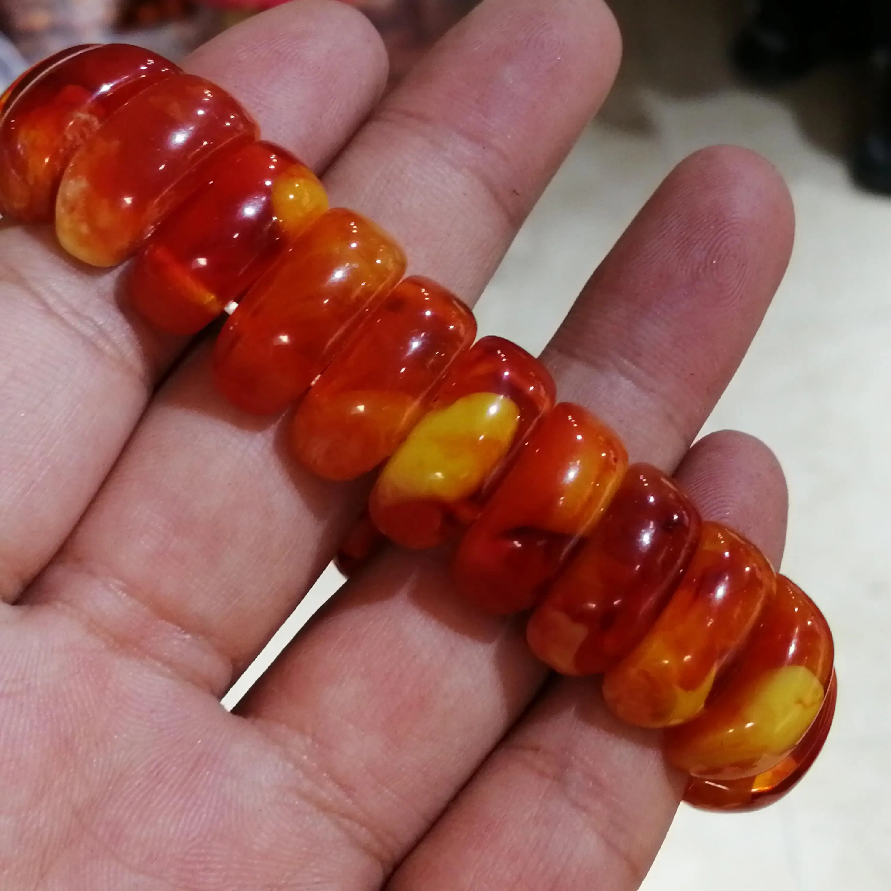 Натуральный Янтарный браслет для мужчин и женщин Исцеляющие драгоценные камни