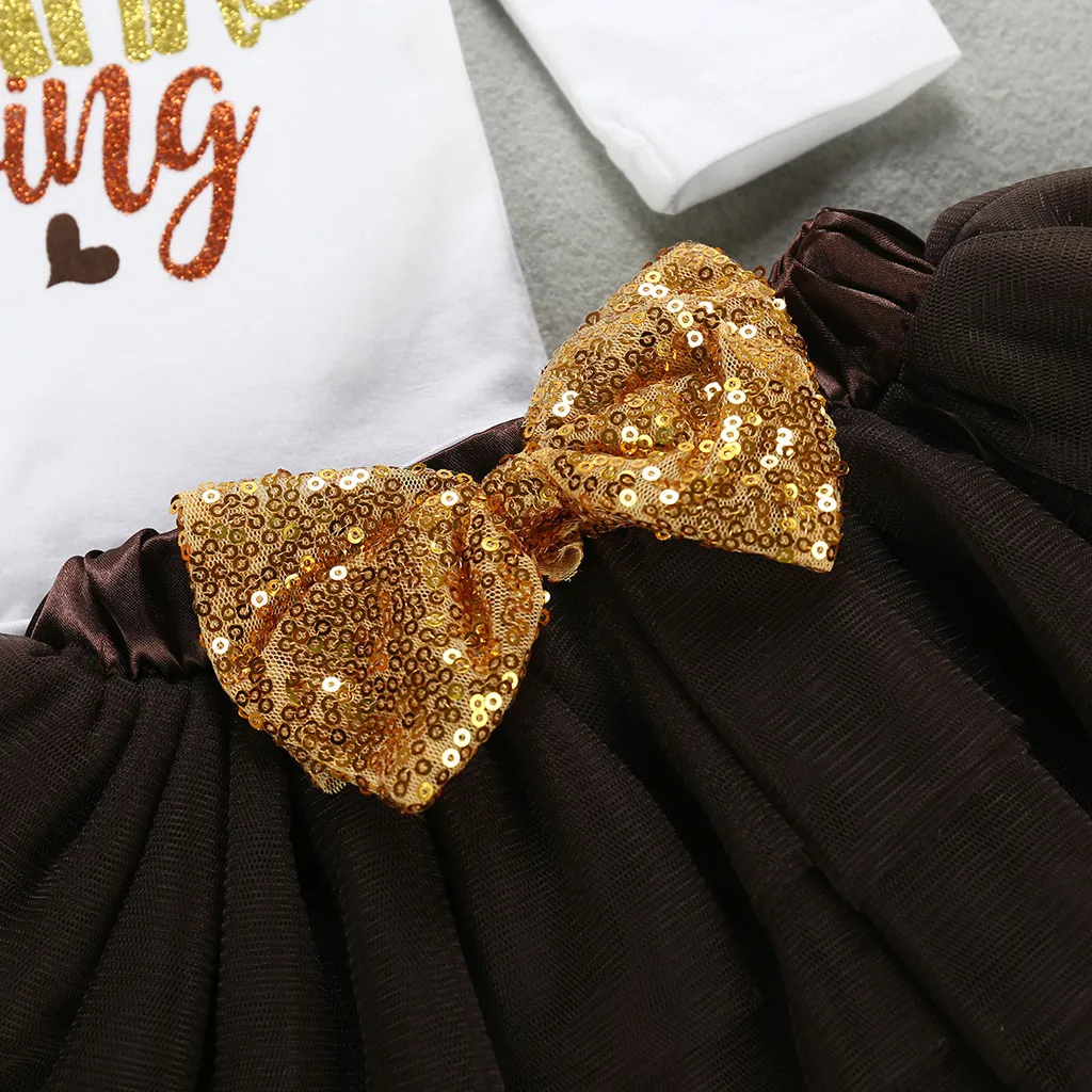 Одежда для Дня благодарения новорожденных Модный комплект одежды маленьких