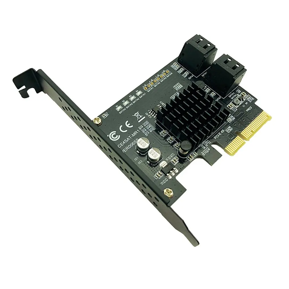 

SATA PCI Express 4 Ports Expansion Graphics Card SATA 3.0 Controller PCI-E Raid Card PCI E to SATA3.0 Adapter Converter Card