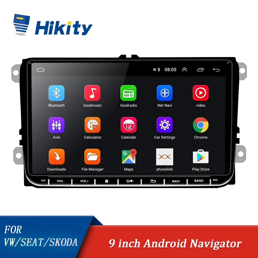 Hikity Android 6 0 Автомобильный мультимедийный плеер стерео 9 дюймовый емкостный