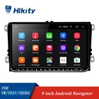 Hikity Android 6,0 Автомобильный мультимедийный плеер стерео 9 дюймовый емкостный сенсорный экран зеркальная ссылка GPS навигация Bluetooth USB плеер
