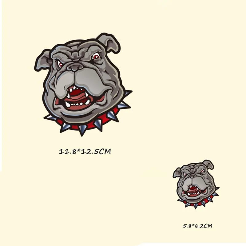 Наклейка на одежду с изображением бульдога домашних животных|Принадлежности для