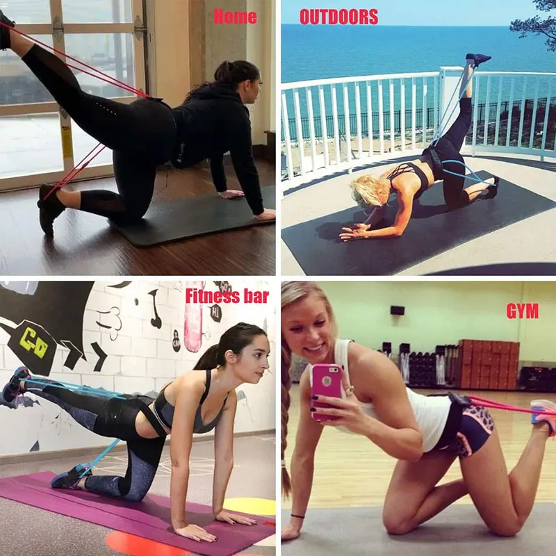 

Fitness Booty Bands Set Resistance Bands for Butt Legs Muscle Training Adjust Waist Belt Elastic Bands Pedal Exerciser Workout