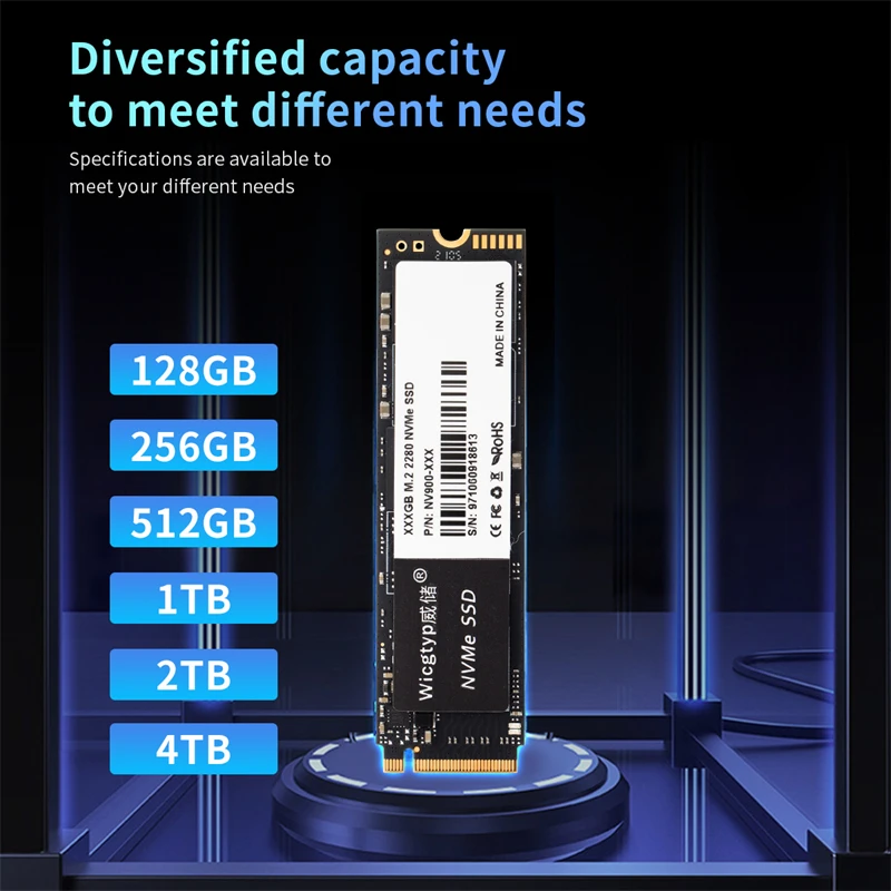 Внутренний жесткий диск M2 SSD NVMe 128 ГБ 256 512 ТБ 500 Гб ssd m.2 2280 nvme PCIe твердотельный