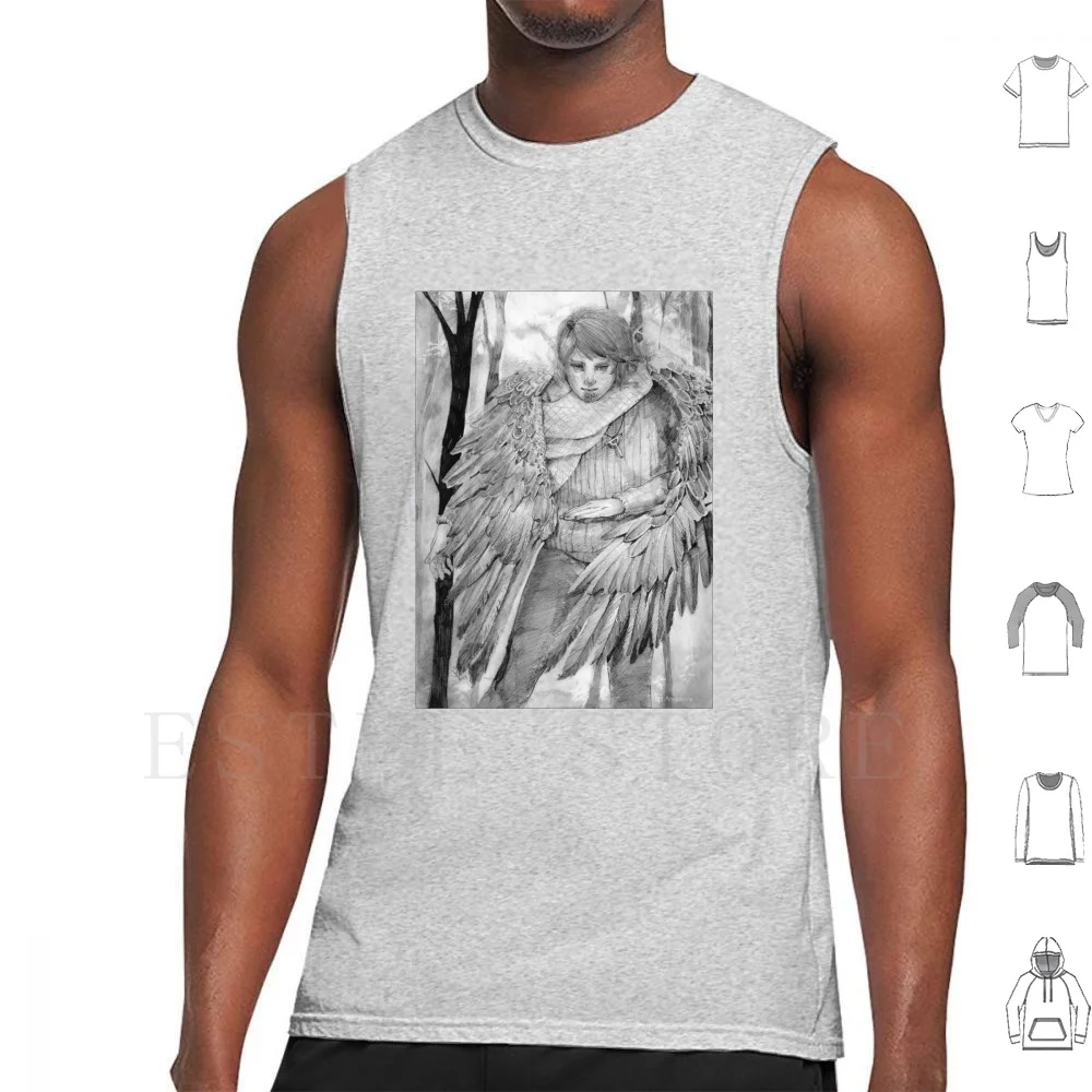 Black White Realism Realist Feathers Winged Angel