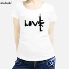 Женская футболка с надписью Banksy Street Art Love Guns AK-47 AK47 AK 47, черная Повседневная футболка наивысшего качества, модная модель sbz3412