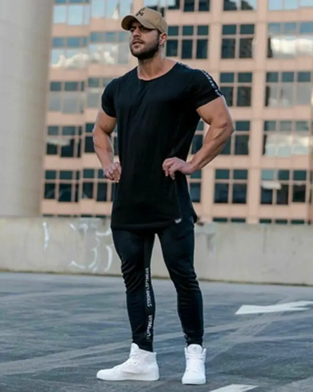 

Casual Men's Slim Fit Tracksuit Sport Gym Skinny Jogging Joggers Sweat Trousers Pants