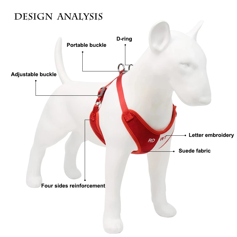 Новое поступление 2020 жилет для собак с поводком регулируемый без тяги
