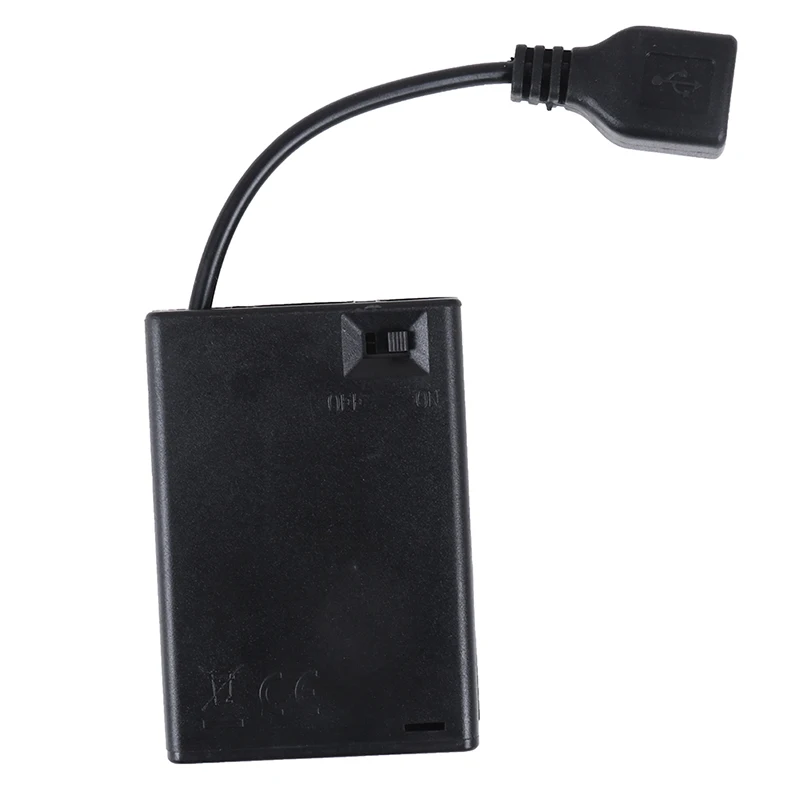 

Портативный мини-держатель для батарей AA 5050 В постоянного тока, коробка для хранения, чехол, блок питания USB, коробка для батарей для светодиодной ленты 3528 2835