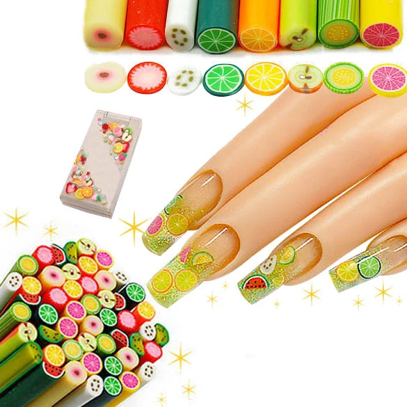 25 ломтиков для украшения ногтей из полимерной глины | Красота и здоровье