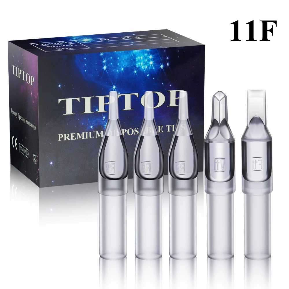 100 шт серые пластиковые 11 футов татуировки Советы плоский Размер одноразовые