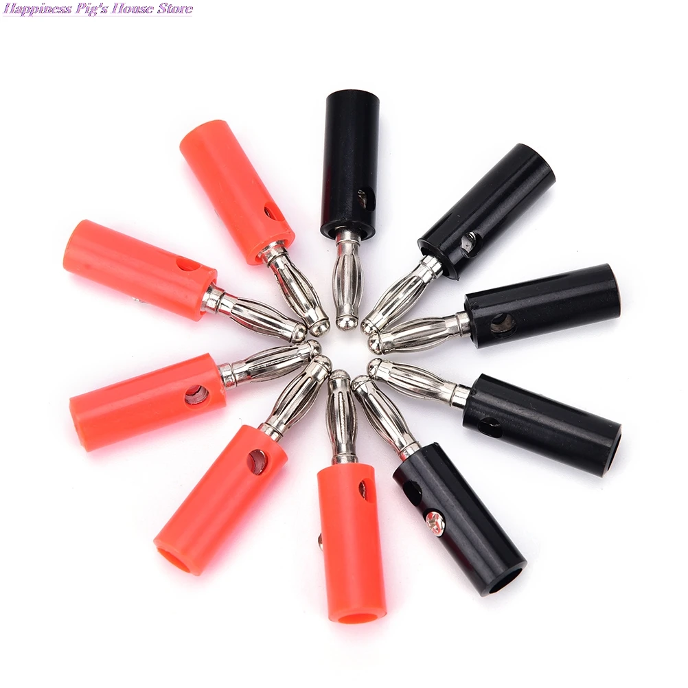 

10pcs 4mm Banana Plug Gold Plated Audio Speaker Wire Cable Banana Connector Adapter