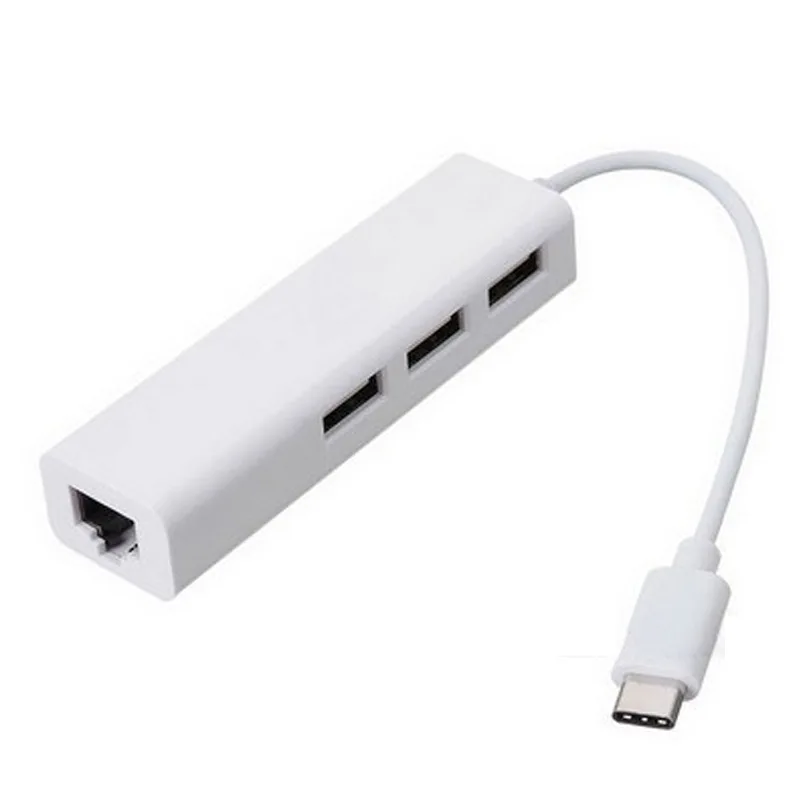 USB Ethernet с 3 портами 2 0 дюйма RJ45 сетевая карта к Ethernet-адаптеру для Mac iOS Android ПК RTL8152