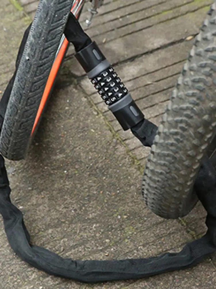 

Bike Chain Lock 5-Digit Code Lock Safety Anti-theft Password Chain Lock MTB Road Chain Lock Outdoor Cycling Bicycle Accessories