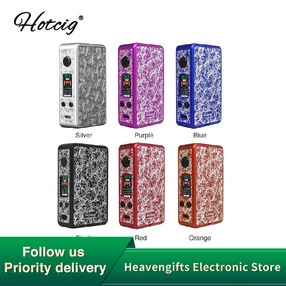 Hotcig R150S TC бокс мод с 0,96 дюймовым красочным экраном и водонепроницаемым HM чипом и магнитными панелями электронная сигарета Vape мод VS Drag 2