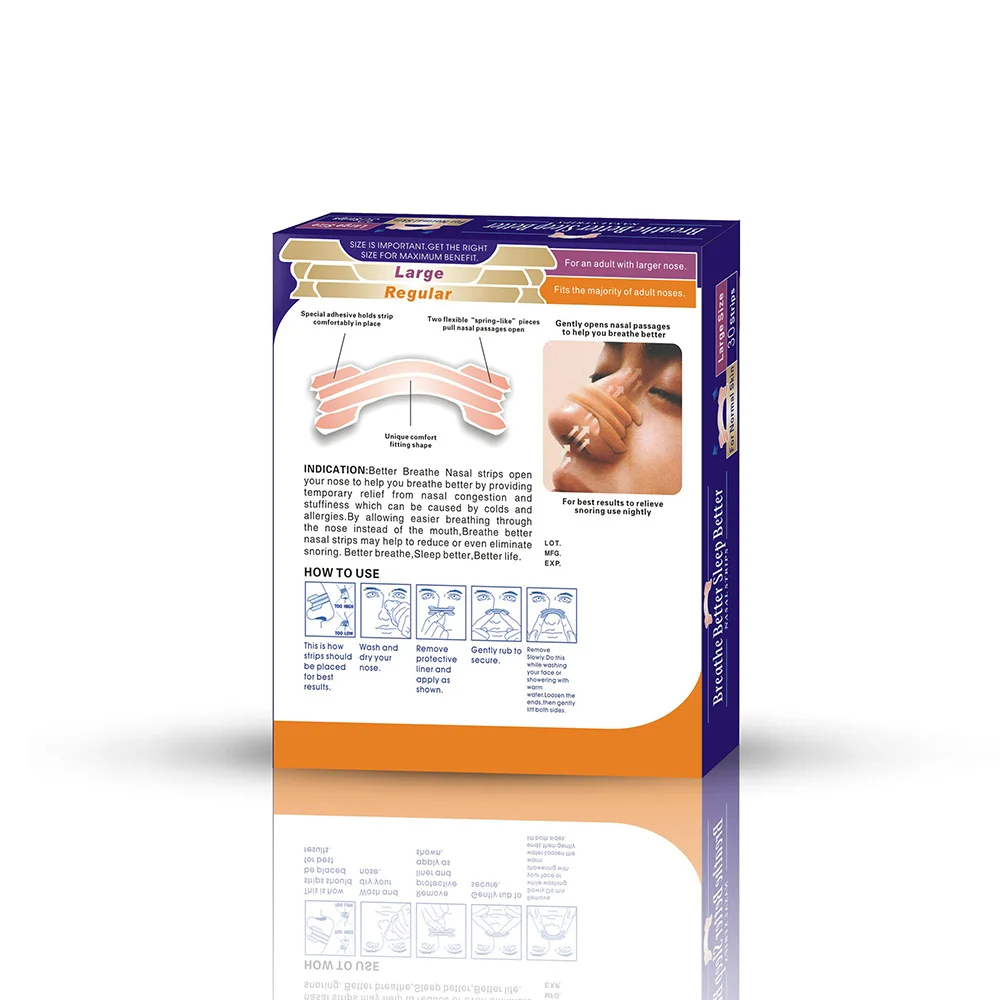30 коробок = 900 шт. полоски побочные для предотвращения храпа|stop snoring|better breathbreathe better