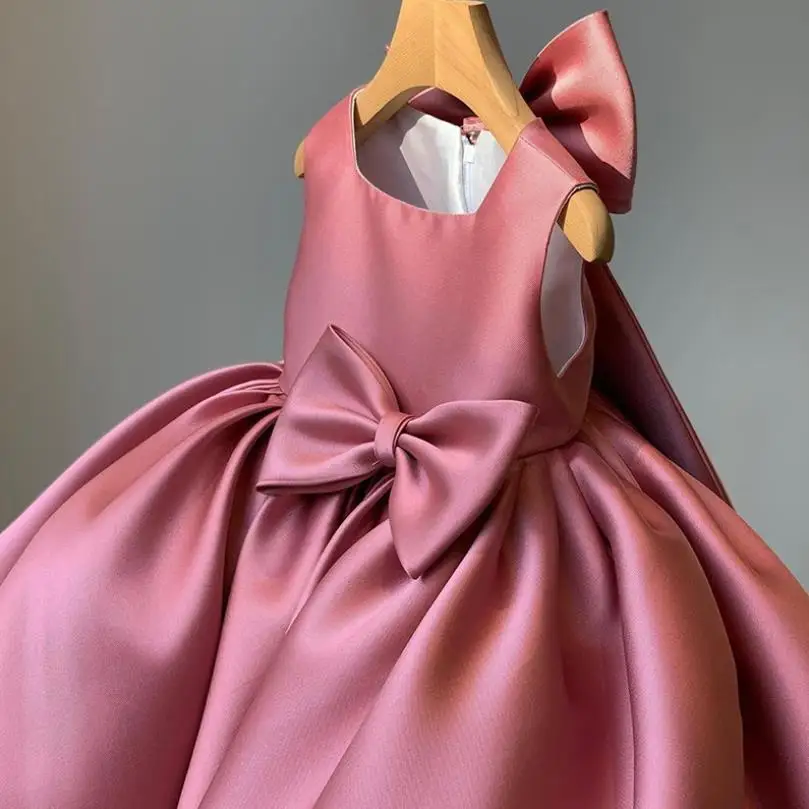 

Children Sleeveless Birthday Party Catwalk Evening Gown Baby Girl Wedding Bridesmaid Dresses Kids Vestidos L918