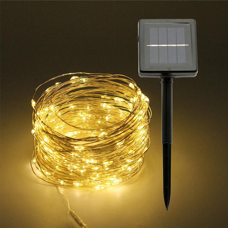 

Outdoor 20M 10M LED Solar Lamp String Fairy Light 8 Modes Flash Garland Waterproof For Christmas Garden Street Patio Decoration
