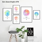 Акварельное созвездие, астрономическая живопись, Звезды зодиака, плакат и печать, настенное украшение для гостиной