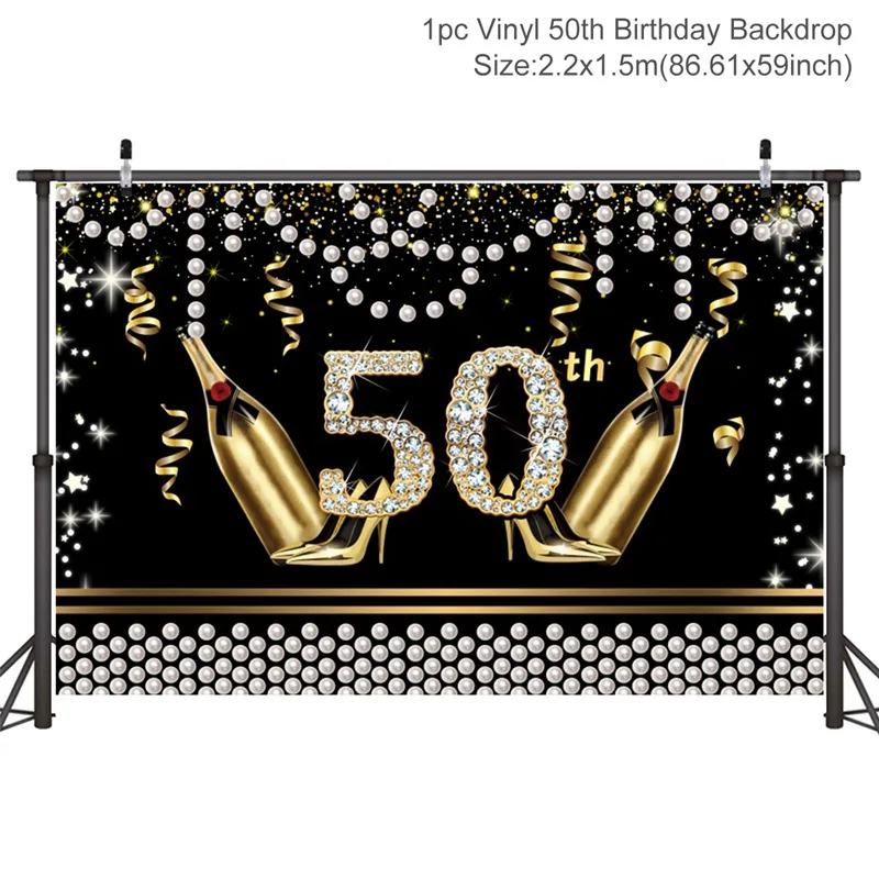50 Backdrop 2 30 40 50 день рождения украшения для взрослых с днем рождения шары 30 лет Свадьба юбилей день рождения Декор вечерние принадлежности - Цвет: 50 Backdrop 2