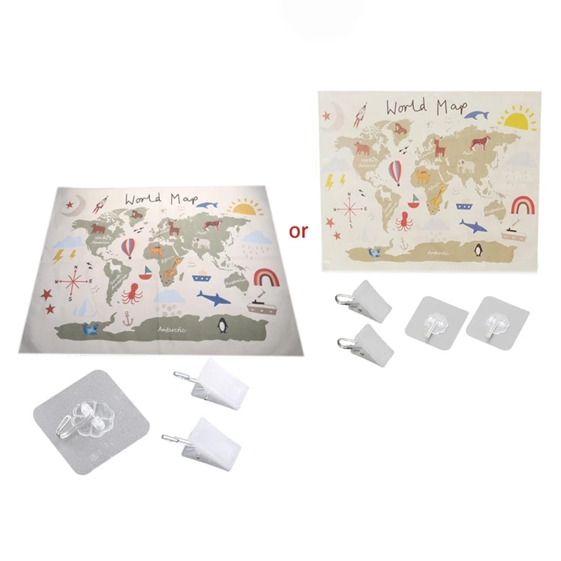 Nordic образовательная детская комната карта мира украшения плакат для детской Арт