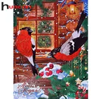 Набор для алмазной живописи Huacan 5D, птица, Рождество, бриллиантовые бусины, вышивка, хобби и рукоделие, домашний декор
