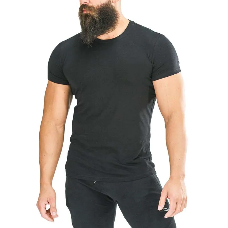 Летняя модная мужская футболка Повседневная Печать Эластичный с коротким