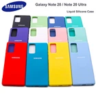 Оригинальный чехол для Samsung Galaxy S20 Plus Note 20 Ultra мобильный телефон, жидкий силиконовый чехол, 360 полная защита задней крышки для S20 +