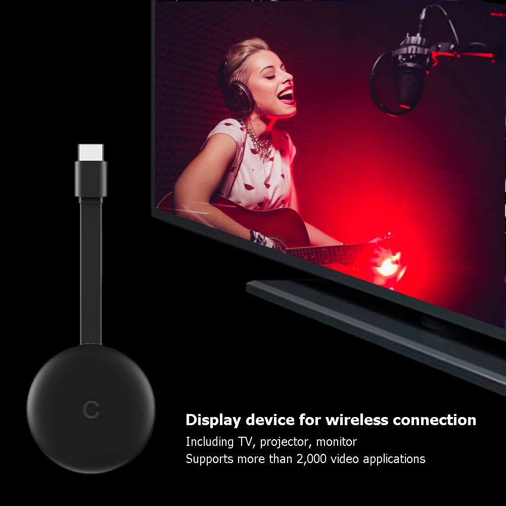 ТВ-ключ G12 4K 2 4G WiFi 1080p для Google miracast youtube и Netflix |