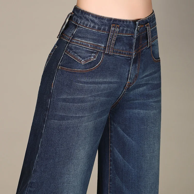 Новые осенние женские джинсы Xisteps 2020 большого размера с широкими штанинами