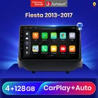 Junsun V3 Pro Qualcomm Голосовое управление Android 10 автомобильный Радио мультимедийный плеер для Ford Fiesta 2013-2017 CarPlay Auto 2Din