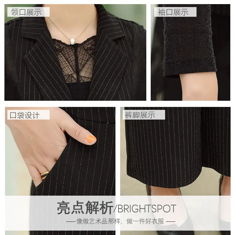 

Mother's Spring Coat 2020 New Three-piece Suit Middle-aged Female Noble Elegant Sleeveless Trench Coat Plus Size Women Set KN038