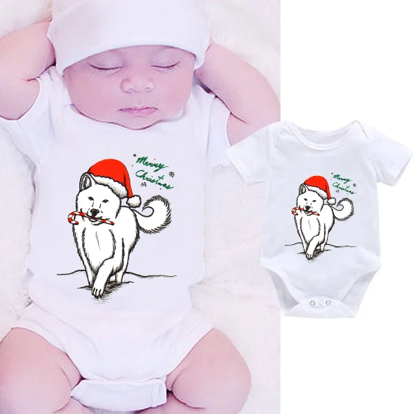 Счастливого Рождества и нового года боди комбинезон Vogue для мальчиков девочек