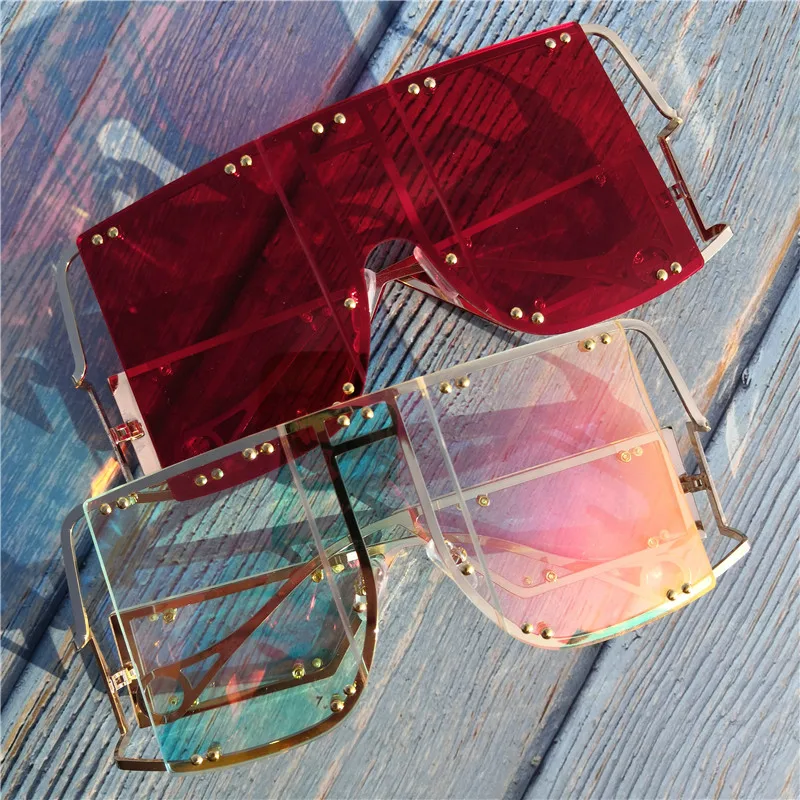 2019 Новая мода большая рамка козырек Солнцезащитные очки для отдыха женские