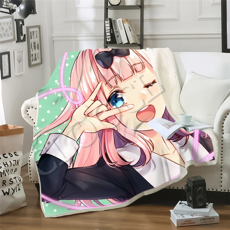 

CLOOCL аниме Kaguya Sama Love Is War Band, путешествия, теплый плюшевый 3D диван, мягкая декоративная кровать, Двухслойное одеяло